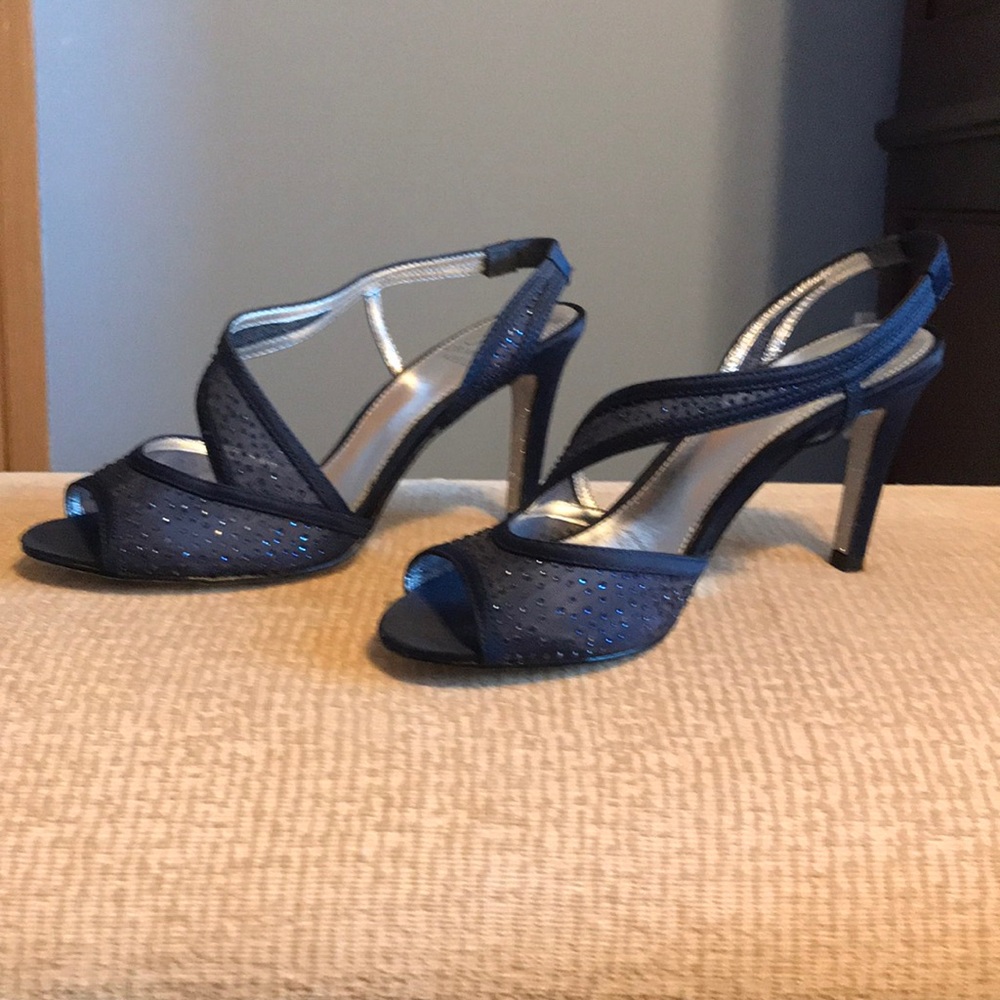 Navy Blue Evening Dress Sandal